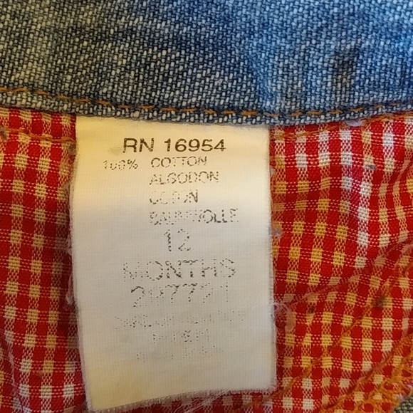 Vintage Baby Togs Denim Dress/Teddy Bear Pocket - Picture 9 of 9